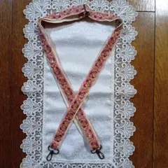 ショルダーベルト　刺繍花模様