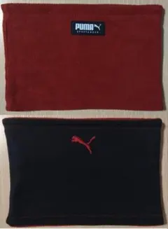 美品 即日発送 即購入OK プーマ リバーシブルネックウォーマー アダルト 赤黒