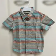 GLOBAL WORK 半袖シャツ 130〜140センチストライプ