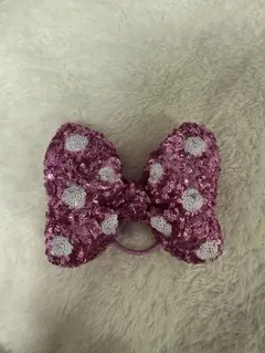 ディズニー ミニーちゃん リボン ヘアゴム ピンク