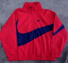 ナイキ　アノラックジャケット　アノラックパーカー　ハーフジップ　ナイロン　赤