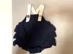 mimi poupons ネイビー フリル サスペンダーオールインワンのサムネイル