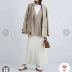 新品未使用green label relaxing サテン ナロー スカート