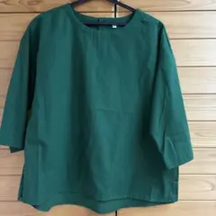 綿麻ブラウス　グリーン系新品未使用