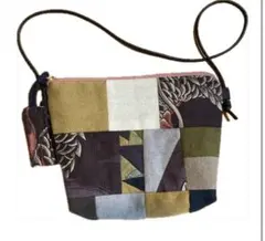 ハンドメイド 一点物 パッチワーク ミニショルダー