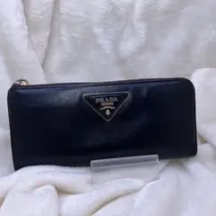 【レア✨】PRADA ヤシの木　黒　サフィアーノ　長財布 レザー　パスケース付き PRADA サフィアーノレザー 長財布 パスケース付き - メルカリ