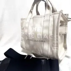 マークジェイコブス ザ トートバッグ キャンバス ベージュ 2way ショルダー