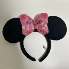 ミニーちゃん　カチューシャ（キラキラリボン）