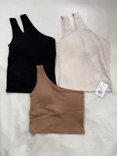 【新品未使用】MURUA ワンショルダータンクトップ3枚セット