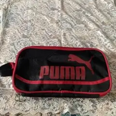 PUMA プーマ　スパイク・シューズケース 黒/赤