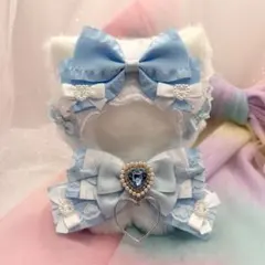 おすわり ぬい服 ねこ 10㎝ 12㎝ 着ぐるみ ホワイト ピンク - メルカリ