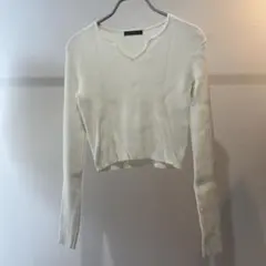 BRANDY MELVILLE リブ編みVネックセーター