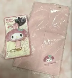 ティッシュケースカバー　マルチストラップ　マイメロディ　サンリオ　２点