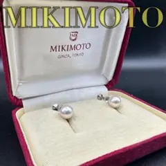 極美品✨　MIKIMOTO ミキモト　パール　イヤリング　ロゴ　刻印　2195のサムネイル