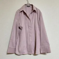 ロペ スエード調 長袖 シャツジャケット ピンク カジュアル M