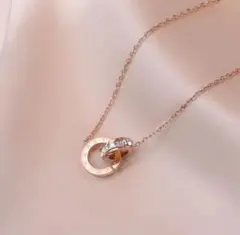 高級感　クリスタルサークルチョーカー ローマ数字ネックレス レディース