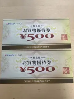 YAMADA HLDGS お買物優待券 1000円分