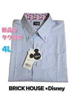 BRICK HOUSE×Disney 新品♡美品　ミッキー半袖ワイシャツ 4Lのサムネイル