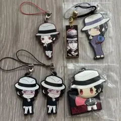 鬼滅の刃　ラバーストラップ　マスコット　根付さストラップ　鬼舞辻無惨　6点