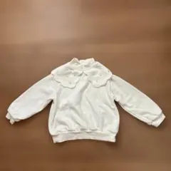 apres les cours オフホワイト 襟付きトレーナー