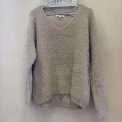 GLOBAL WORK M ベージュ モヘアセーター