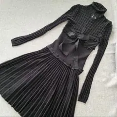 レッドヴァレンティノ　USA S ニットワンピース　透かし編み　美品