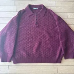 Adoon plain ボタン付きポロネック ニットのサムネイル