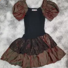 【Super line】レア品 アメリカビンテージ ドレス アシメデザイン