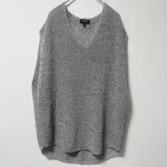 Theory セオリー 麻混 ニットベスト グレー レイヤード