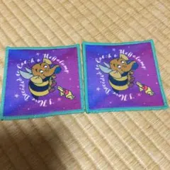 くまのプーさんコースター2枚と野生の島のロズ　コースター1枚