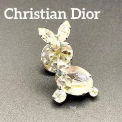 Dior ヴィンテージ ラインストーン ウサギ ブローチ ピンズのサムネイル
