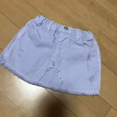 ブリーズ　スカート　パープル　90 シンプル　ダメージ