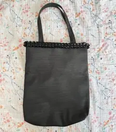 ブラックフォーマルバッグ フリル付き　サブバック　レディース　冠婚葬祭