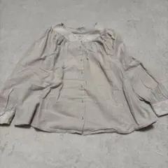 Samansa Mos2 アイボリー刺繍シャツ