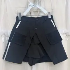 Jamie エーエヌケー ブラックショートパンツ メッシュポケット付き