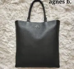 agnes b. ブラック トートバッグ 牛革　iris