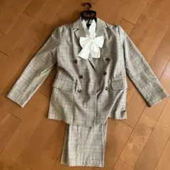 チェック柄ダブルブレストスーツセット