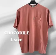 【人気】クロコダイル 半袖Tシャツ L バックプリント ポケット付 綿のサムネイル