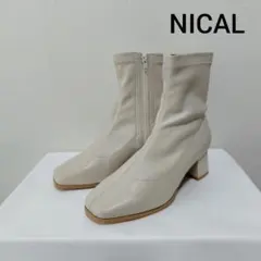 【本革】【NICAL】ストレッチミドルブーツ/24408