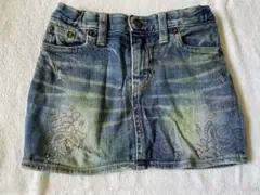 ヒスミニ おまけ付き　デニムスカート　スパッツ 130 総柄　ミニスカ