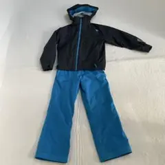 DESCENTE 140 スキーウェアセット 黒と青