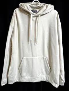 REASON クリーム色 フリース風パーカー LL