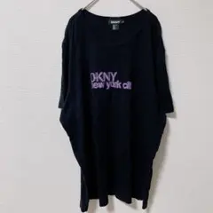 ダナキャラン Tシャツ クルーネック 半袖 刺繍ロゴ ビッグサイズ 3X 黒のサムネイル