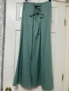 ★新品★GREENPARKS レースアップ　ロングスカート　バックコンシャス