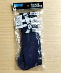 MINE ジュニア サッカーストッキング 16-18cm 210T 紺/白