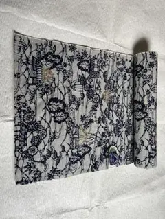 浴衣単品 紺色とグレーの花柄