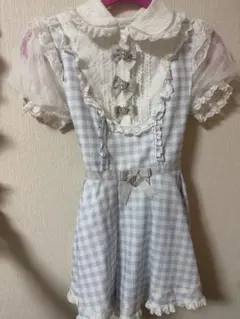 LIZLISA リズリサ ブルー 水色 ギンガムツイードセットアップ | Mercari