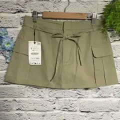 [태그가 달린 신상품] 자라 미니 큐롯 카키 M