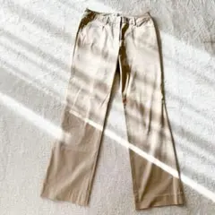 a.v.v ストレートパンツ スラックス ベージュ コットン混 S オフィス