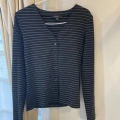 BCBG MAXAZRIA ストライプ Vネック カーディガン XSのサムネイル